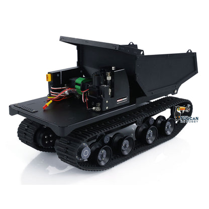 1/14 RC Hydraulic Crawler Dump Truck T14R Metal Tracked Tipper RTR Construction Machine Flysky ST8 Radio Light Sound Battery