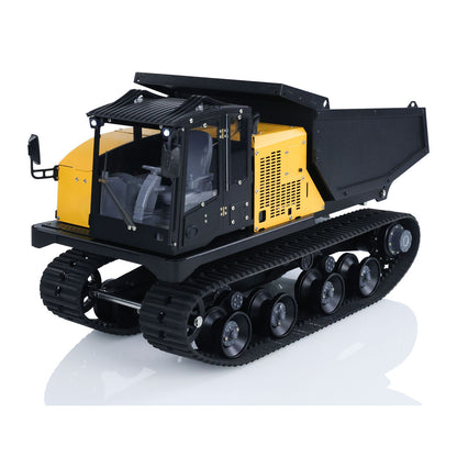 Fast Shipping 1/14 RC Hydraulic Crawler Dump Truck T14R Metal Tracked Tipper RTR Construction Machine Flysky ST8 Radio Light Sound Battery