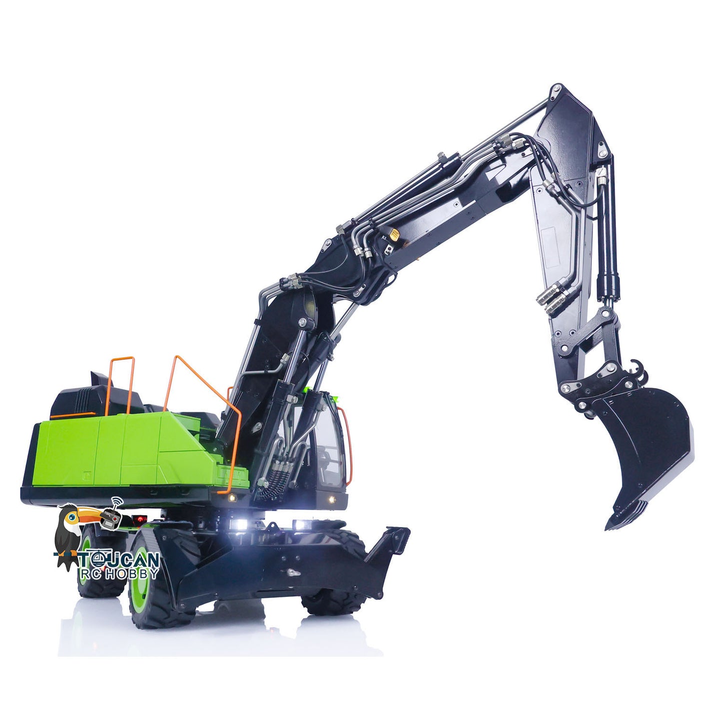 1/14 EC380 Hydraulic RC Wheeled Excavator Metal 3 Arms PL18EV