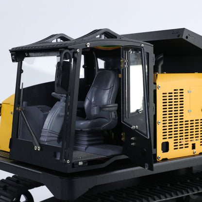 Fast Shipping 1/14 RC Hydraulic Crawler Dump Truck T14R Metal Tracked Tipper RTR Construction Machine Flysky ST8 Radio Light Sound Battery