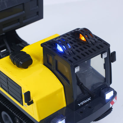 US STOCK 1/50 T14R Panther RTR Electric RC Crawler Dump Truck Construction Vehicle Tracked Tipper Finished Model Toys Lights Sounds Unit