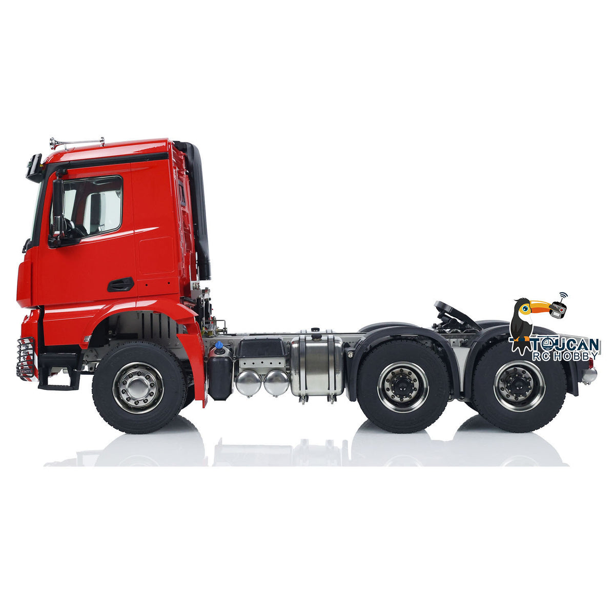 ScaleC 6x6 Metal Chassis with Type A Suspension 3Speed Gearbox FlySky ST8 Radio System Light Sound for 1/14 RC Tractor Truck