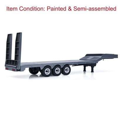 Fast Shipping 73.5CM Plastic Semi Trailer Flatbed 1502 for 1/18 Remote Control Tractor Truck HUINA 1501 Electronic Support Legs Tail Board
