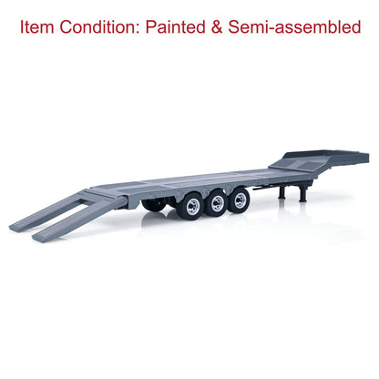 Fast Shipping 73.5CM Plastic Semi Trailer Flatbed 1502 for 1/18 Remote Control Tractor Truck HUINA 1501 Electronic Support Legs Tail Board