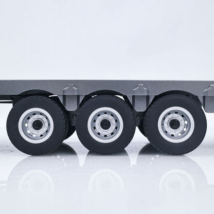 Fast Shipping 73.5CM Plastic Semi Trailer Flatbed 1502 for 1/18 Remote Control Tractor Truck HUINA 1501 Electronic Support Legs Tail Board