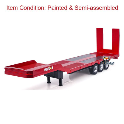 US STOCK 3 Axle Plastic Semi Trailer Flatbed 1502 for 1/18 Remote Control Tractor Truck HUINA 1501 RC Lorry Car Model Upgrade Parts