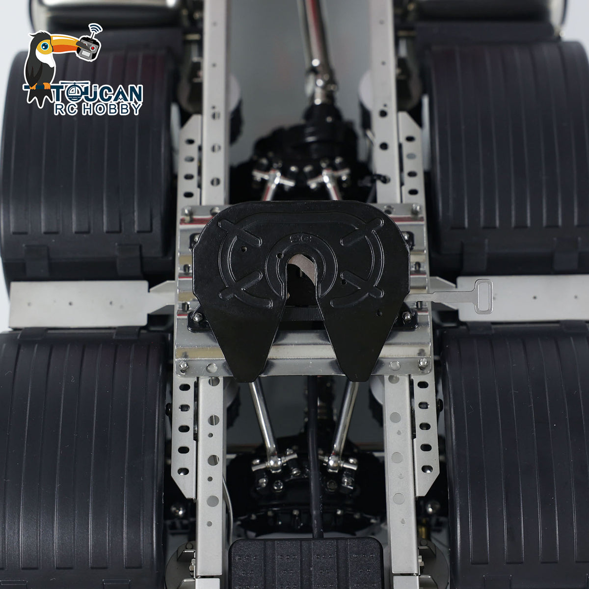 ScaleC 6x6 Metal Chassis with Type A Suspension 3Speed Gearbox FlySky ST8 Radio System Light Sound for 1/14 RC Tractor Truck
