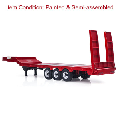 Fast Shipping 3 Axle Plastic Semi Trailer Flatbed 1502 for 1/18 Remote Control Tractor Truck HUINA 1501 RC Lorry Car Model Upgrade Parts