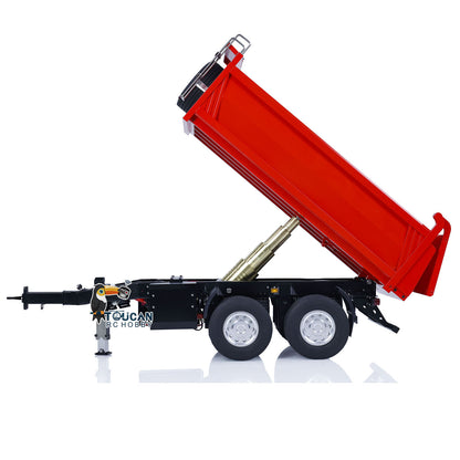Metall LESU 1/14 RC Anhänger 2-Achse Hydraulische Selbst-dumping