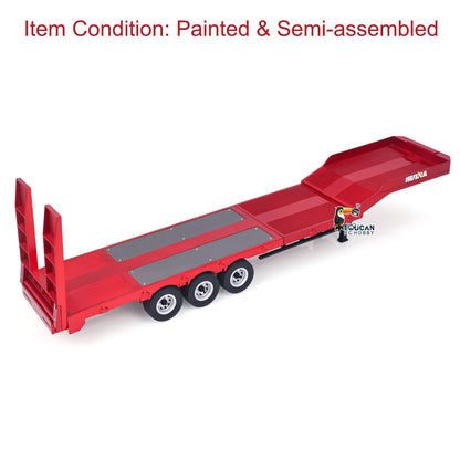 US STOCK 3 Axle Plastic Semi Trailer Flatbed 1502 for 1/18 Remote Control Tractor Truck HUINA 1501 RC Lorry Car Model Upgrade Parts