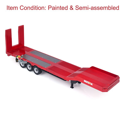 US STOCK 3 Axle Plastic Semi Trailer Flatbed 1502 for 1/18 Remote Control Tractor Truck HUINA 1501 RC Lorry Car Model Upgrade Parts