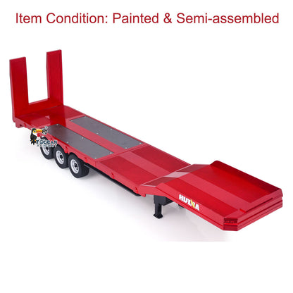 US STOCK 3 Axle Plastic Semi Trailer Flatbed 1502 for 1/18 Remote Control Tractor Truck HUINA 1501 RC Lorry Car Model Upgrade Parts