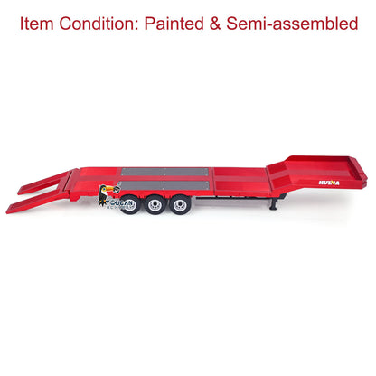 US STOCK 3 Axle Plastic Semi Trailer Flatbed 1502 for 1/18 Remote Control Tractor Truck HUINA 1501 RC Lorry Car Model Upgrade Parts