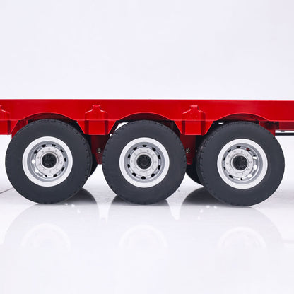Fast Shipping 3 Axle Plastic Semi Trailer Flatbed 1502 for 1/18 Remote Control Tractor Truck HUINA 1501 RC Lorry Car Model Upgrade Parts