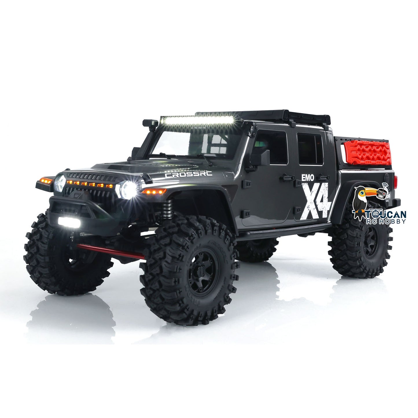 US STOCK CORSSRC 1/8 RC 4WD EMO X4 Off-road Vehicle 4x4 Radio Control Crawler Lights