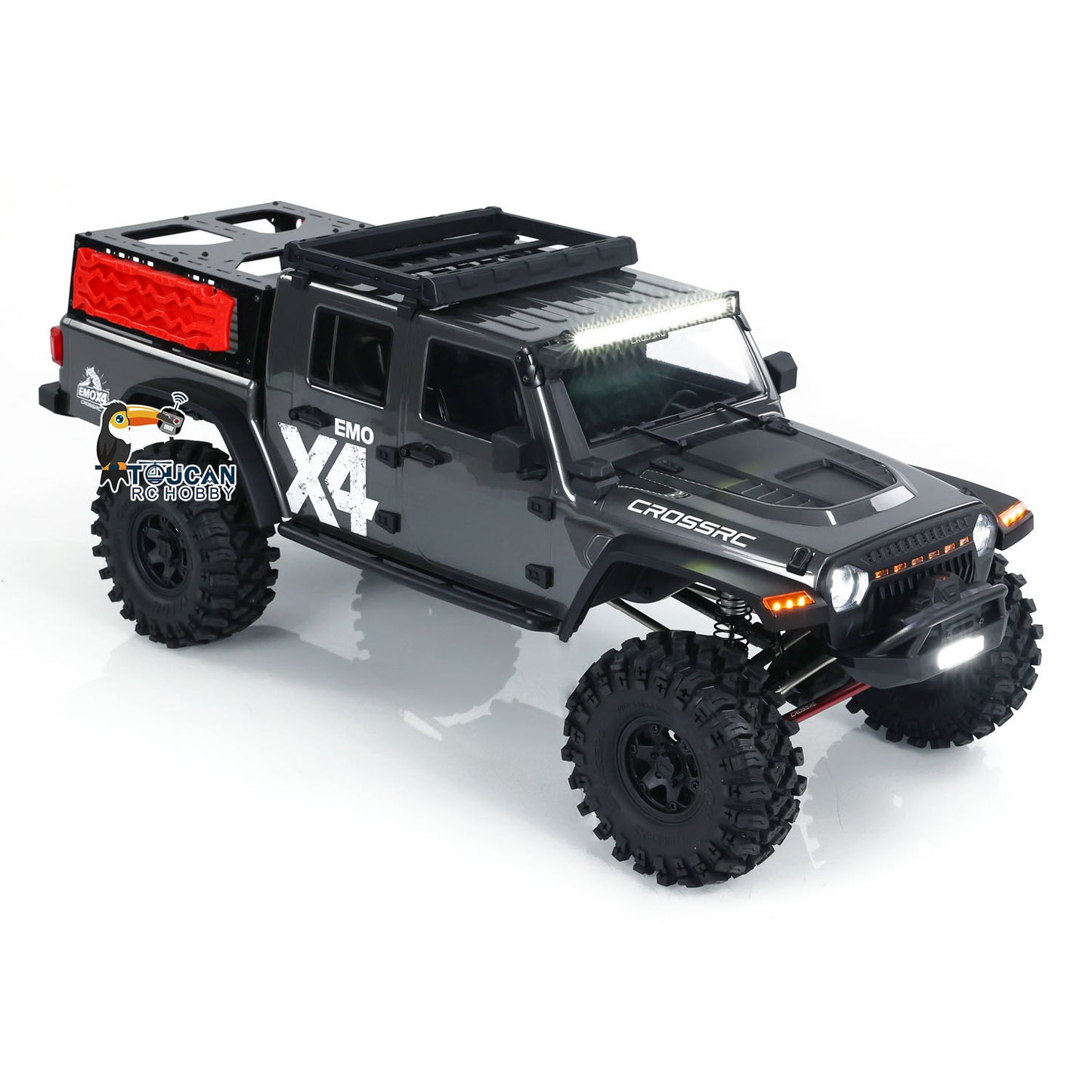 US STOCK CORSSRC 1/8 RC 4WD EMO X4 Off-road Vehicle 4x4 Radio Control Crawler Lights