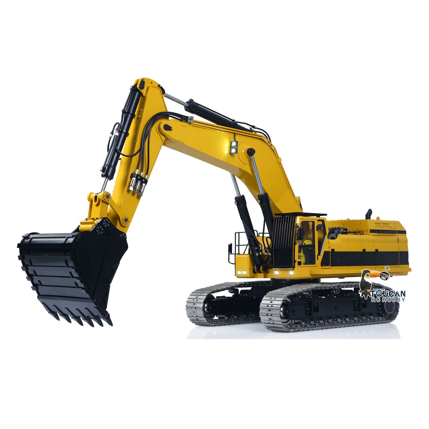 55KG! 1/12 Metal Remote Control Hydraulic Tracked Excavator 395F RC Digger 2830 Brushless Motor Dual Pump System Flysky Radio