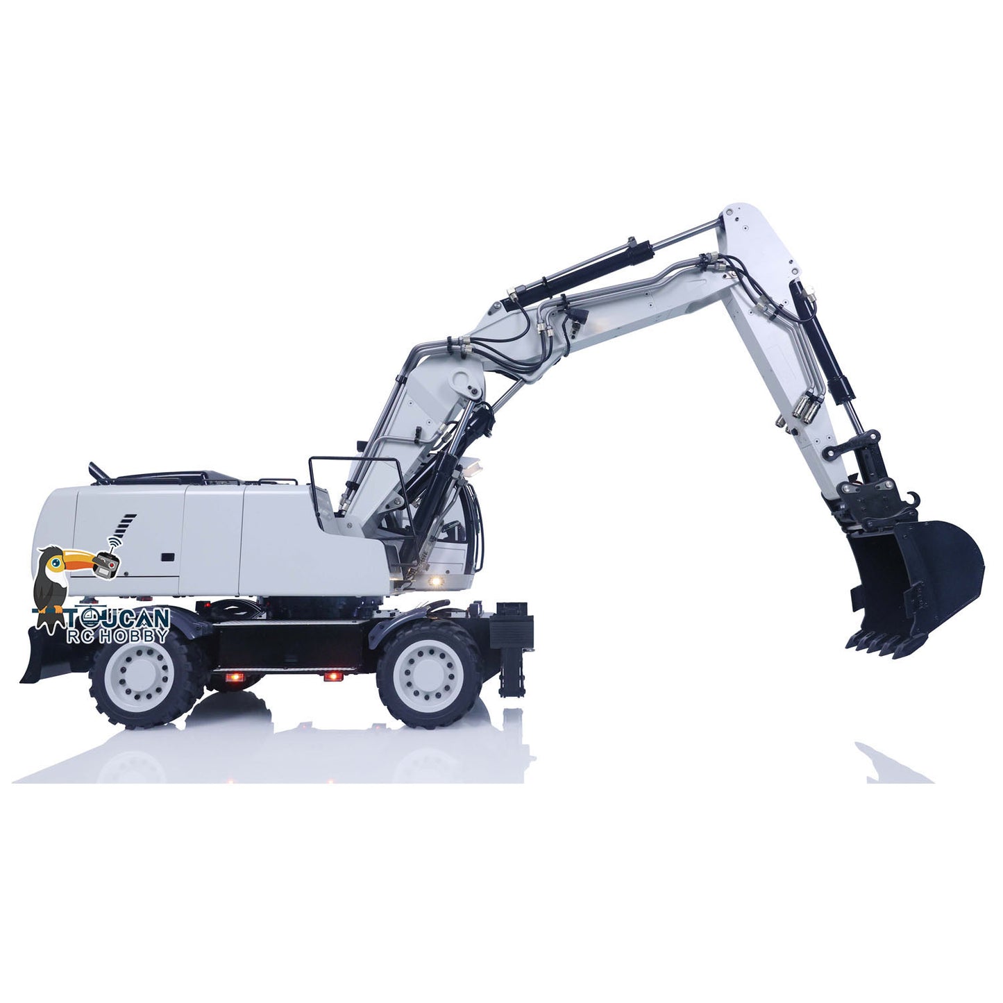 1/14 946-3 RC-Hydraulikbagger mit Rädern RC Digger PL18EV Sender Schwenkbarer Eimer