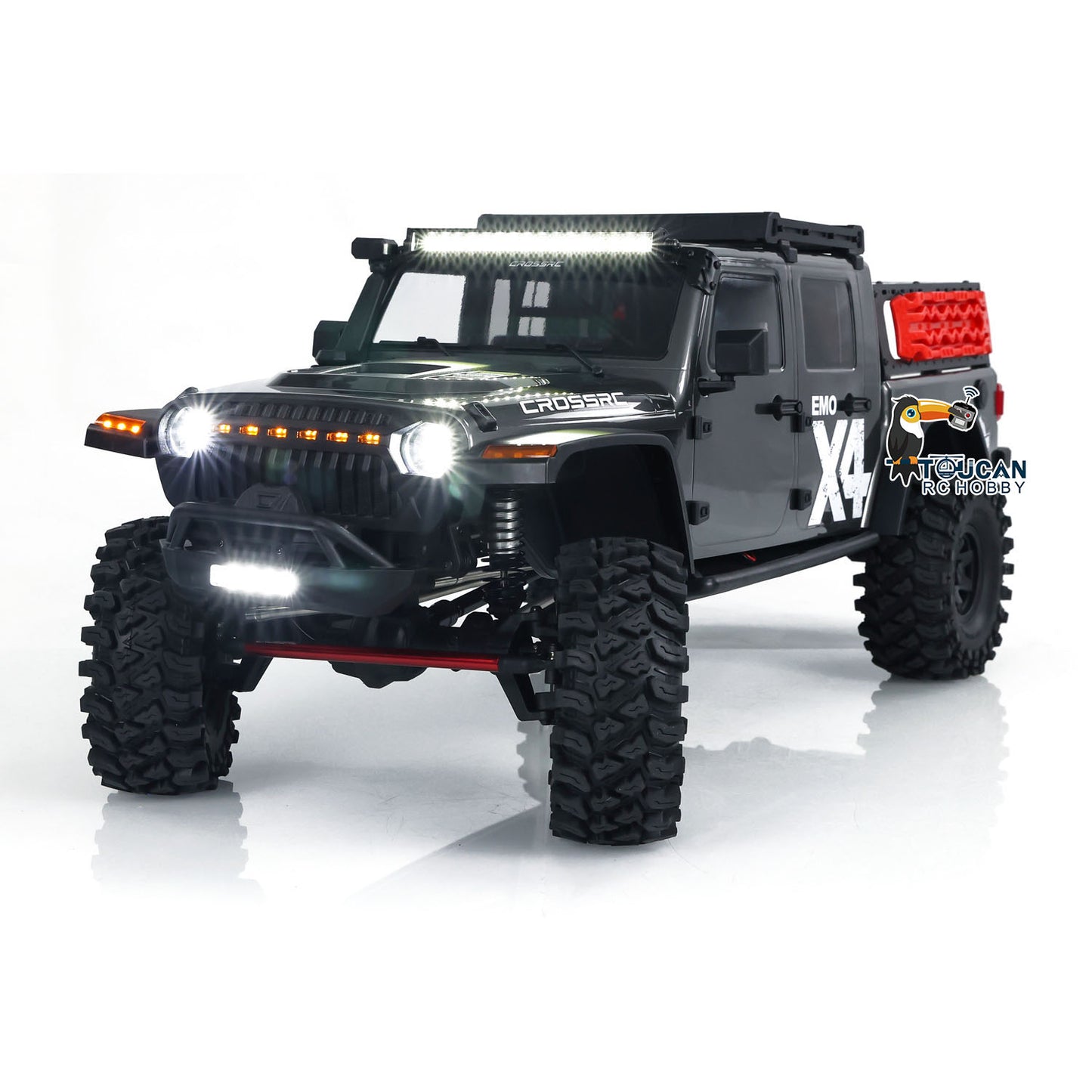 US STOCK CORSSRC 1/8 RC 4WD EMO X4 Off-road Vehicle 4x4 Radio Control Crawler Lights