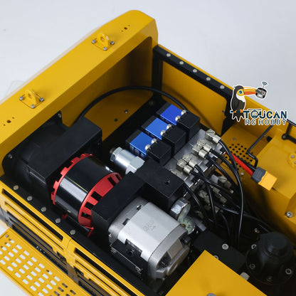 55KG! 1/12 Metal Remote Control Hydraulic Tracked Excavator 395F RC Digger 2830 Brushless Motor Dual Pump System Flysky Radio