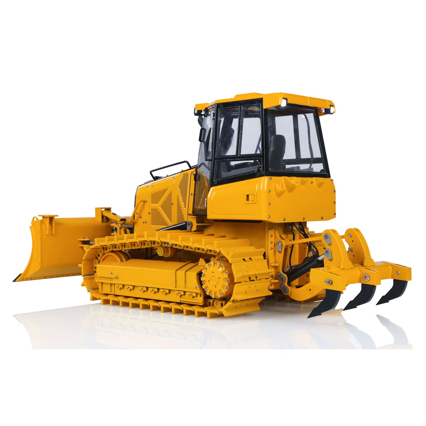 US Stock Metal 1/12 RC Hydraulic Bulldozer D3 Remote Control Engineering Vehicles 4CH Valve Construction Car Light Sound Flysky ST8 Radio