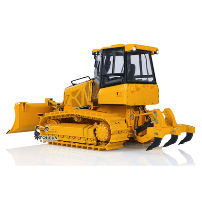 New Arrival Metal 1/12 RC Hydraulic Bulldozer D3 Remote Control Engineering Vehicles 4CH Valve Construction Car Light Sound Flysky ST8 Radio