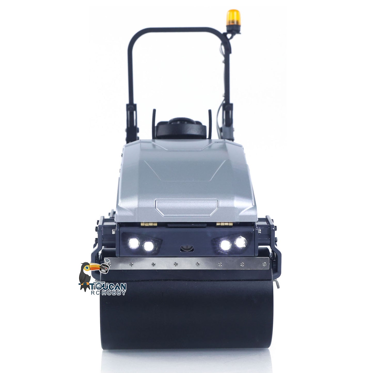 BW120AD 1/14 Metal Radio Controlled Road Roller Mini RC Construction Vehicle Finished Model Brushed ESC Battery Flysky ST8 Radio