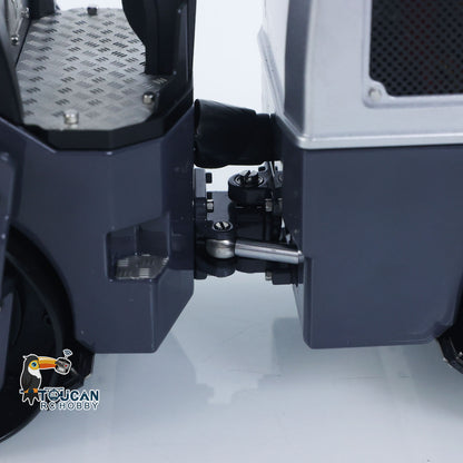 BW120AD 1/14 Metal Radio Controlled Road Roller Mini RC Construction Vehicle Finished Model Brushed ESC Battery Flysky ST8 Radio