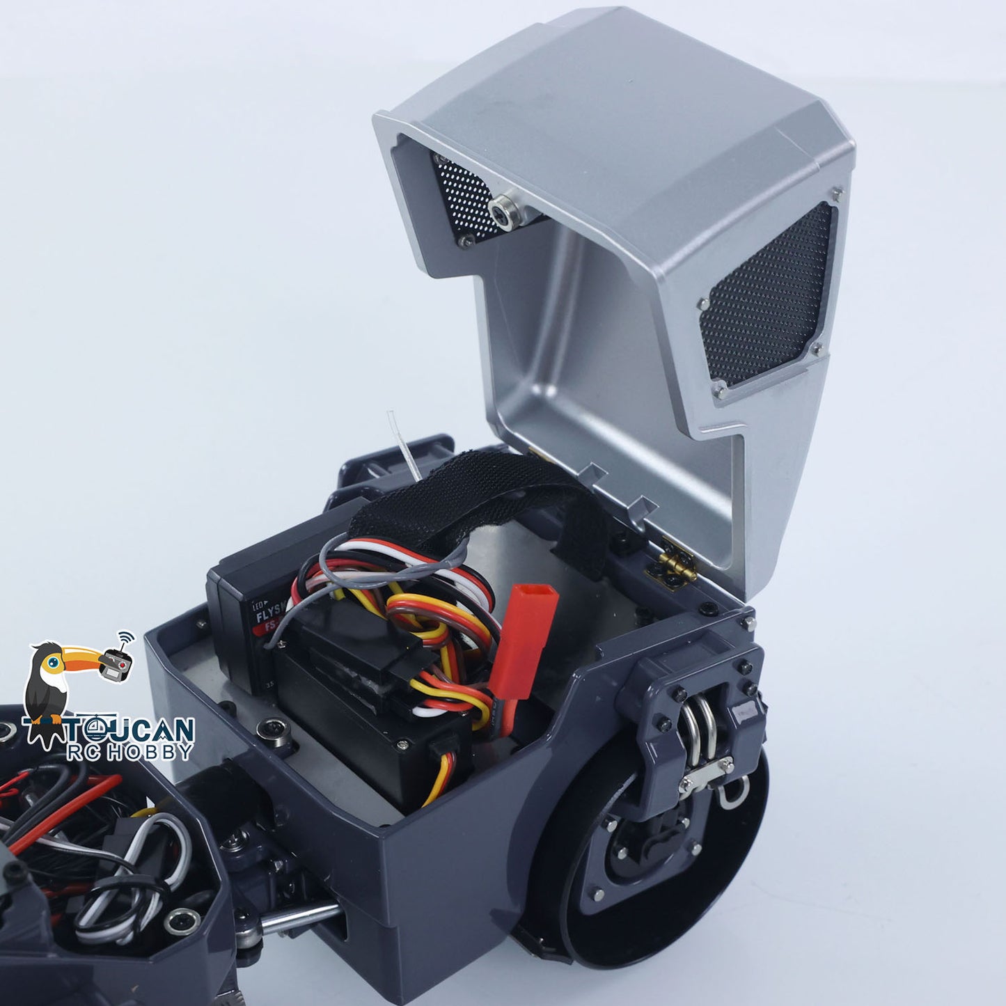 BW120AD 1/14 Metal Radio Controlled Road Roller Mini RC Construction Vehicle Finished Model Brushed ESC Battery Flysky ST8 Radio