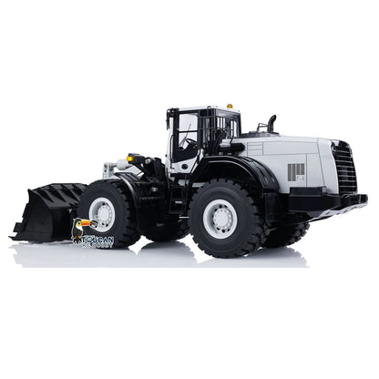 Metal 1/14 RC Hydraulic Loader WA480 Heavy Construction Machine Differential Lock Axles Quick Coupler Fork Light Sound ST8