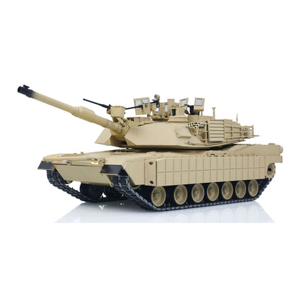 TOUCAN 1/16 Metal RC Tank M1A2 Abrams IR Dual Current Driving Gearbox Barrel Recoil Elevation 360 Turret Rotation Smoke RTR FPV Camera Charger