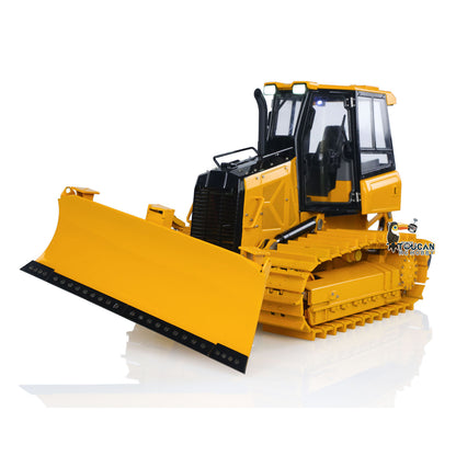 New Arrival Metal 1/12 RC Hydraulic Bulldozer D3 Remote Control Engineering Vehicles 4CH Valve Construction Car Light Sound Flysky ST8 Radio