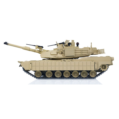 TOUCAN 1/16 Metal RC Tank M1A2 Abrams IR Dual Current Driving Gearbox Barrel Recoil Elevation 360 Turret Rotation Smoke RTR FPV Camera Charger