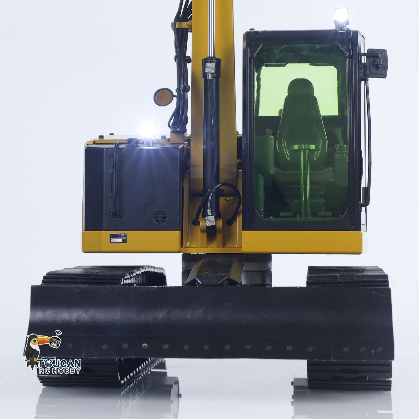 US STOCK Metal 1/14 RC Hydraulic Excavator C308 Radio Controlled Digger Construction Vehicle RTR Model Flysky ST8 Radio Battery