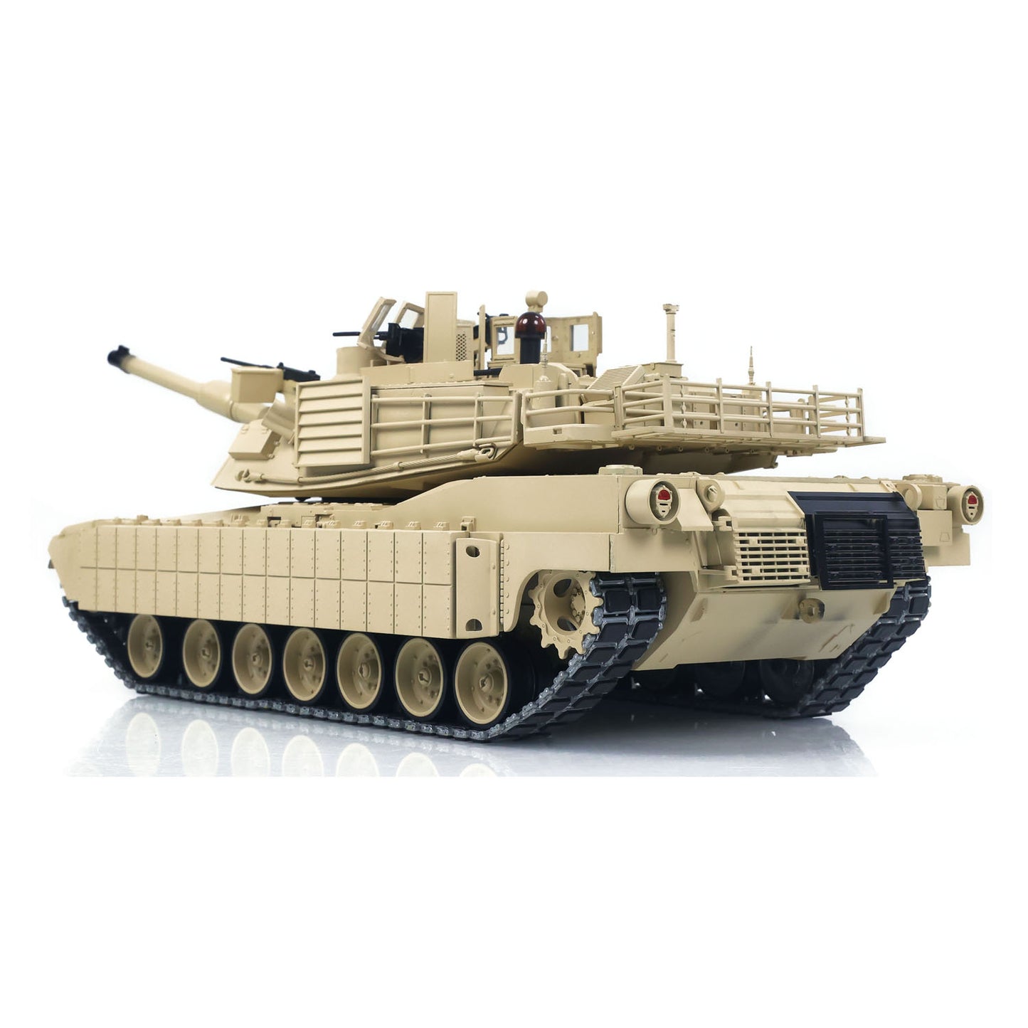 TOUCAN 1/16 Metal RC Tank M1A2 Abrams IR Dual Current Driving Gearbox Barrel Recoil Elevation 360 Turret Rotation Smoke RTR FPV Camera Charger