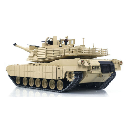 TOUCAN 1/16 Metal RC Tank M1A2 Abrams IR Dual Current Driving Gearbox Barrel Recoil Elevation 360 Turret Rotation Smoke RTR FPV Camera Charger