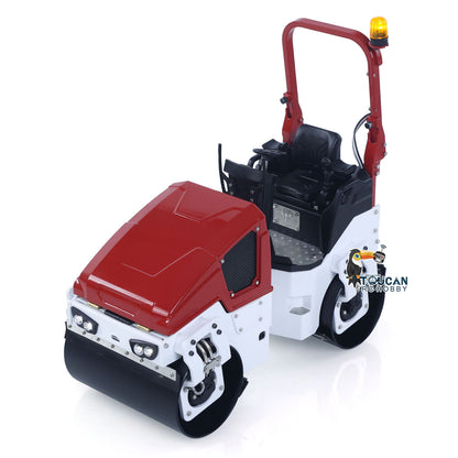 BW120AD 1/14 Metal Radio Controlled Road Roller Mini RC Construction Vehicle Finished Model Brushed ESC Battery Flysky ST8 Radio