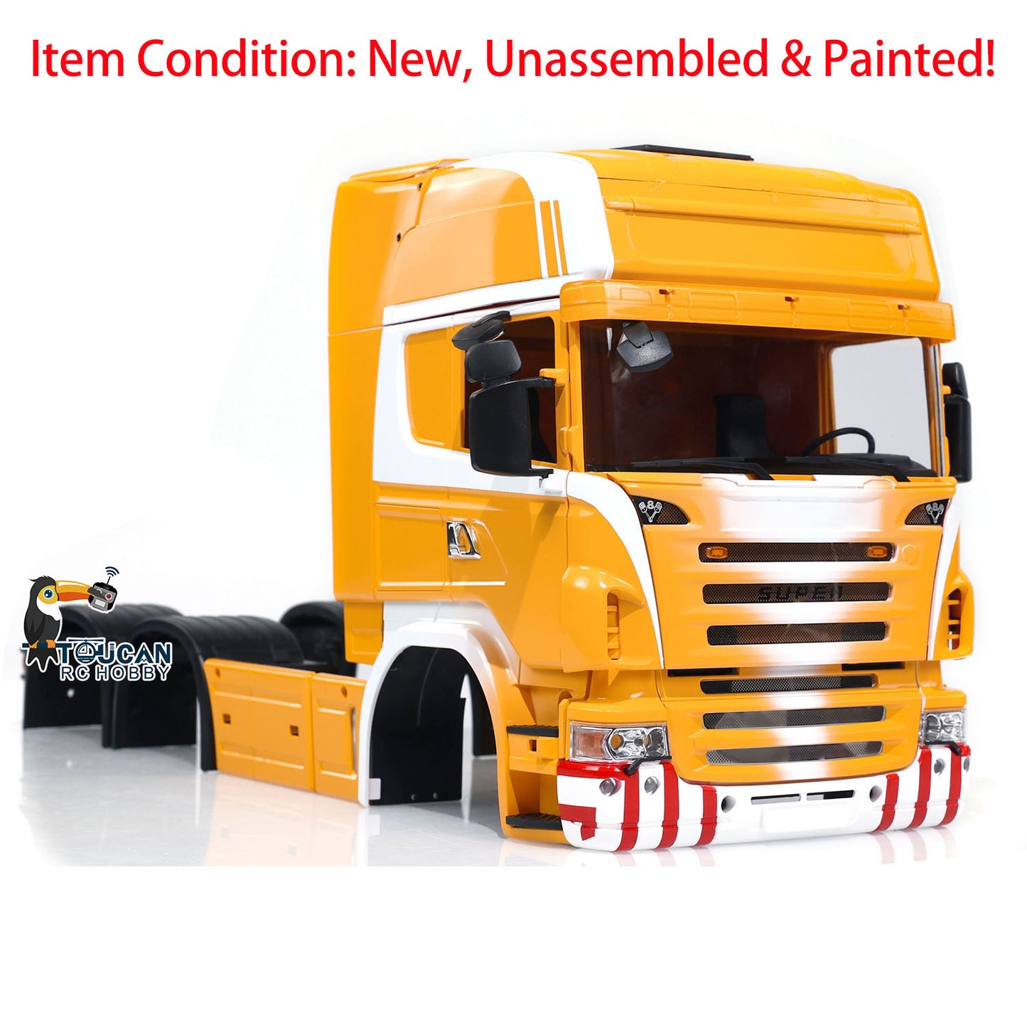 R620 High-roof Cabin RC Car Shell for 1/14 6x6 6x4 Tractor Truck