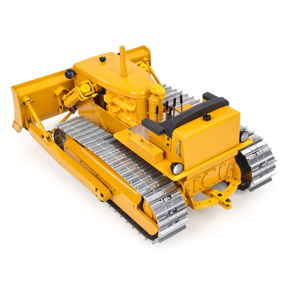 Metal 1/14 RC Hydraulic Bulldozer D7 Remote Control Dozer Model Engineering Vehicle Flysky Radio Light Sound System Battery