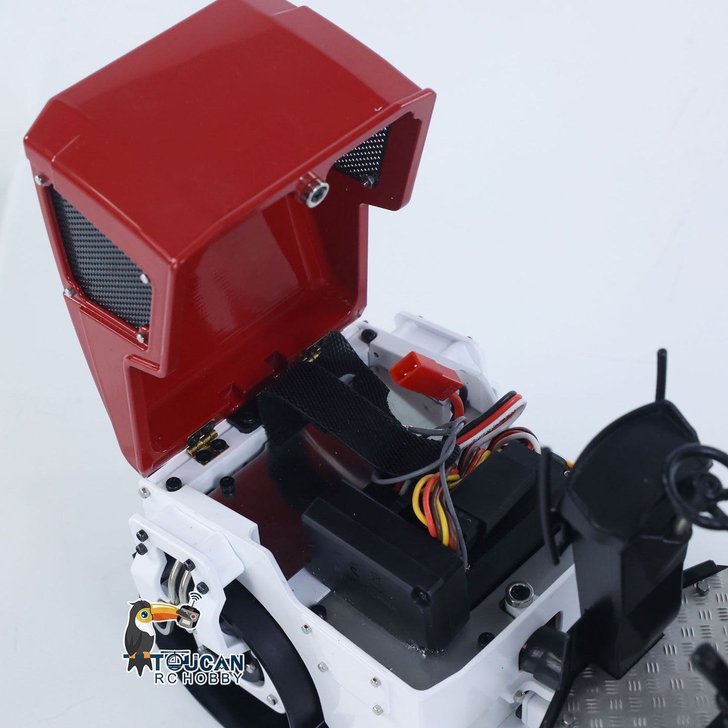 BW120AD 1/14 Metal Radio Controlled Road Roller Mini RC Construction Vehicle Finished Model Brushed ESC Battery Flysky ST8 Radio