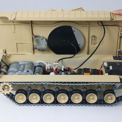 TOUCAN 1/16 Metal RC Tank 3918 Abrams M1A2 TUSK II Dual Flow Gearbox 360 Turret Rotary Infrared Combat Barrel Recoil FPV