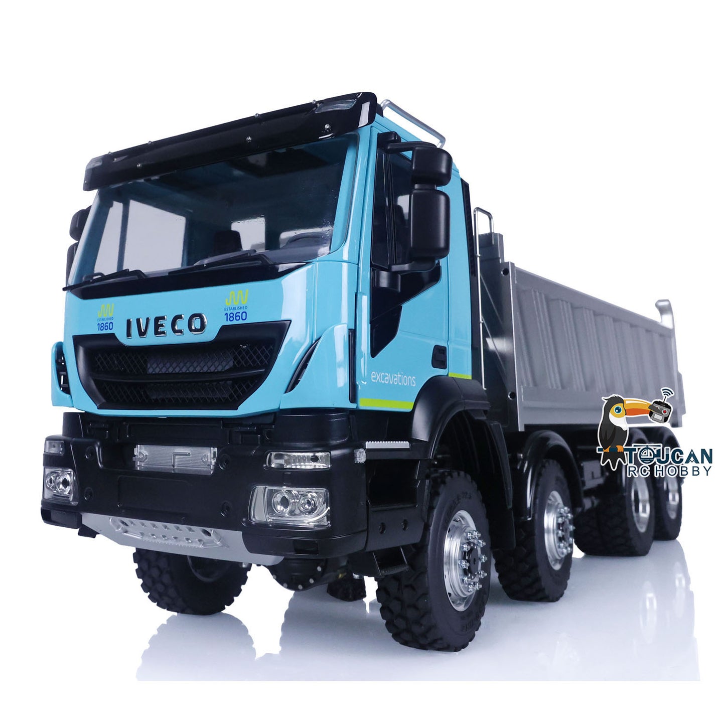 LESU 1/14 AOUE Metal Painted Assembled PNP 8x8 RC Hydraulic Dumper Truck 20130218