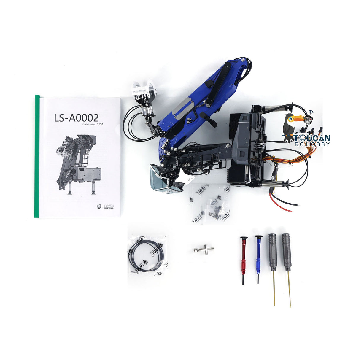 EN STOCK 1/14 LESU Remorque grue hydraulique RC pour bois RTR/KIT Ver