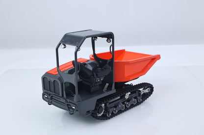LESU Metal 1/14 Hydraulic Remote Control Tracked Dumper KC300HR-5 RC Tipper Model Light Sound System FlySky Radio Battery