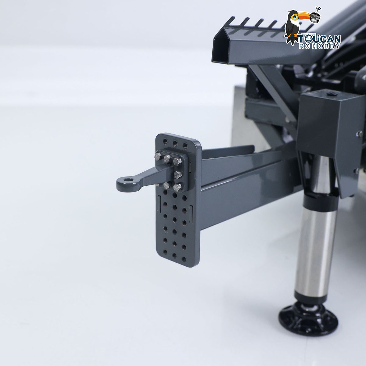 LESU 1/14 Hydraulic RC Roll Off Trailer  A0066-A A0066-B Telescopic Hook Lift Metal Full Trailers with Support Legs Pump Valve Lights