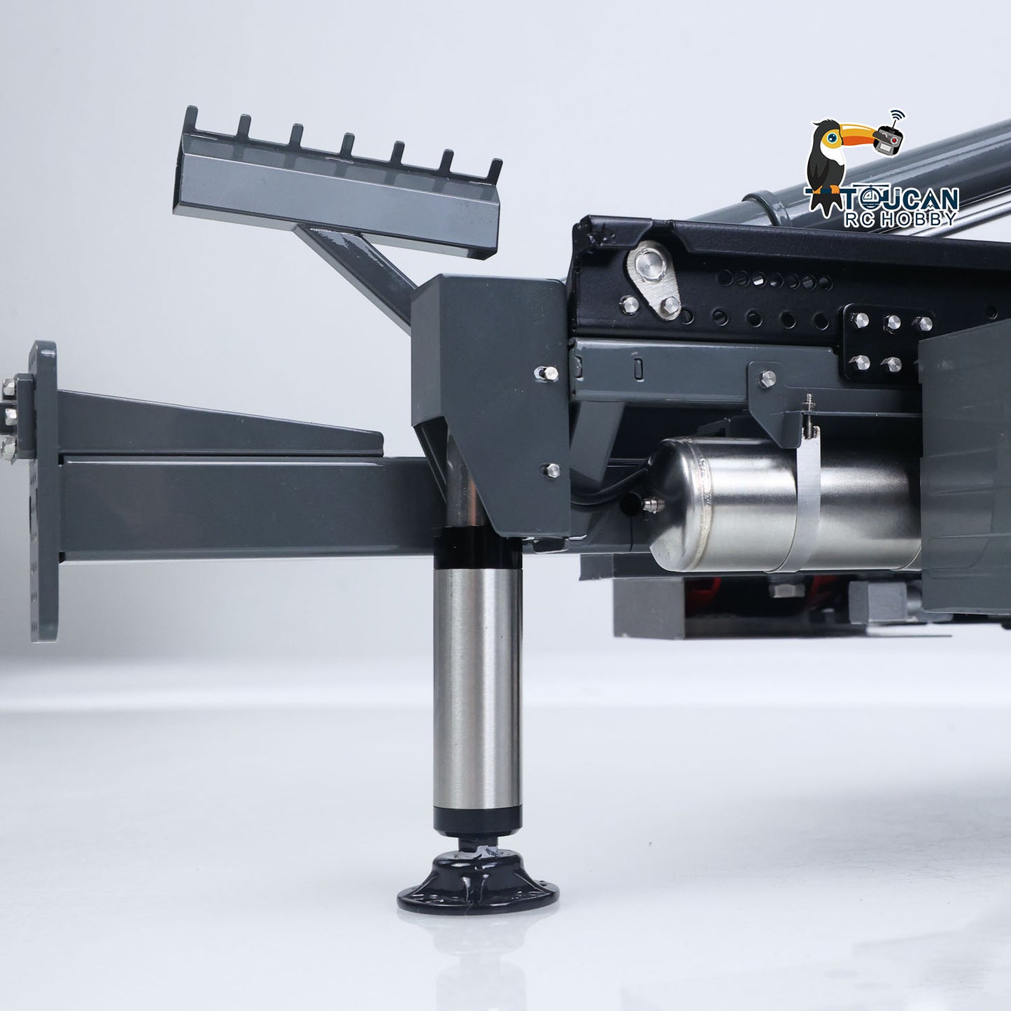 LESU 1/14 Hydraulic RC Roll Off Trailer  A0066-A A0066-B Telescopic Hook Lift Metal Full Trailers with Support Legs Pump Valve Lights