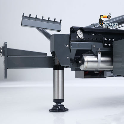 LESU 1/14 Hydraulic RC Roll Off Trailer  A0066-A A0066-B Telescopic Hook Lift Metal Full Trailers with Support Legs Pump Valve Lights