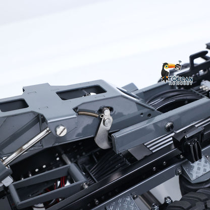 LESU 1/14 Hydraulic RC Roll Off Trailer  A0066-A A0066-B Telescopic Hook Lift Metal Full Trailers with Support Legs Pump Valve Lights