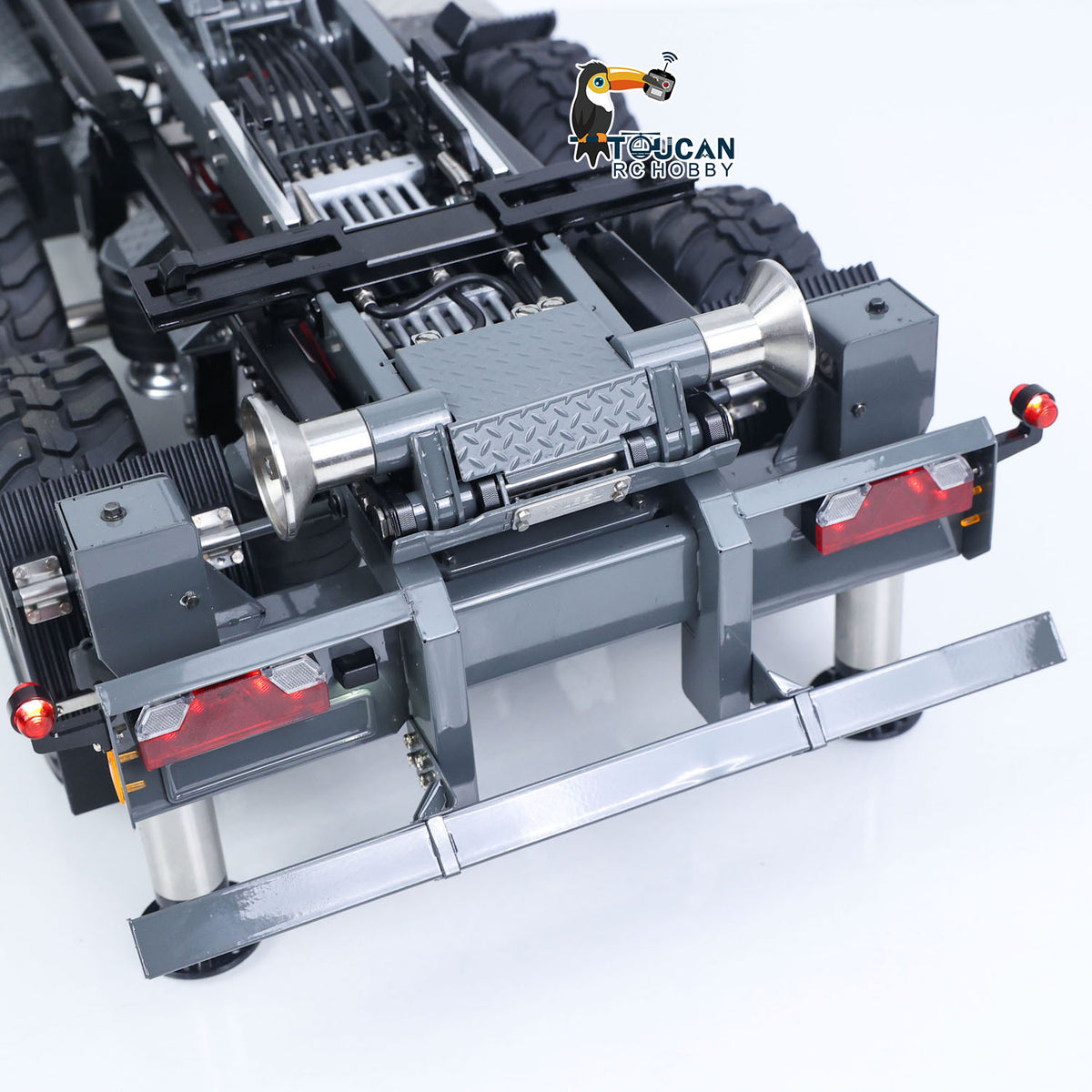 LESU 1/14 Hydraulic RC Roll Off Trailer  A0066-A A0066-B Telescopic Hook Lift Metal Full Trailers with Support Legs Pump Valve Lights
