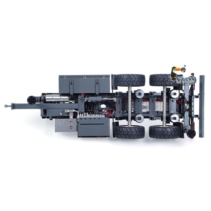LESU 1/14 Hydraulic RC Roll Off Trailer  A0066-A A0066-B Telescopic Hook Lift Metal Full Trailers with Support Legs Pump Valve Lights
